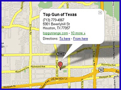Click here for Google interactive map and driving directions to Top Gun Range.